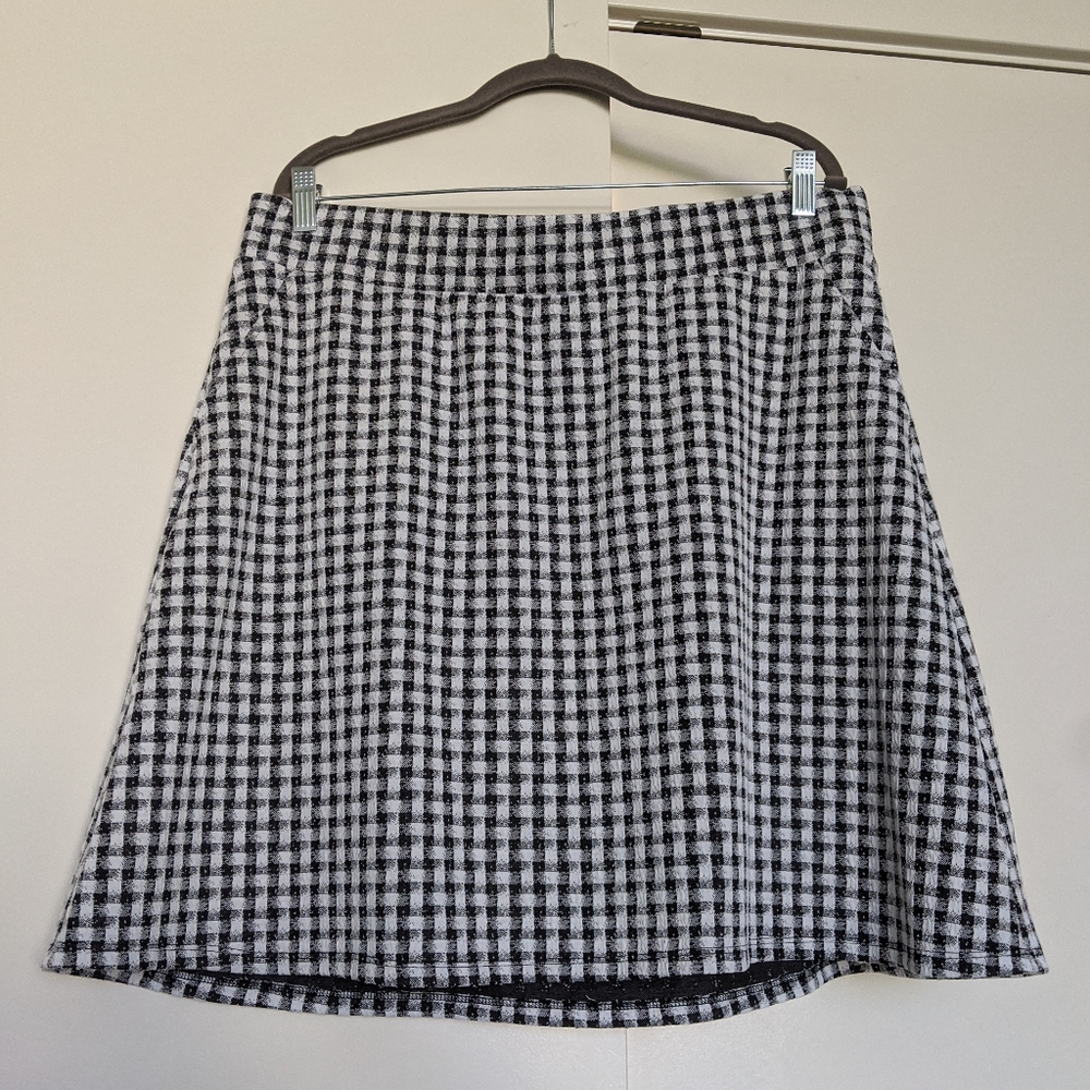 Black&White Gingham Skirt With Pockets [NWT]